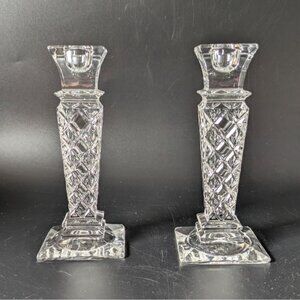 Imperial Estates Vintage Crystal Candlestick Holders Set Of 2